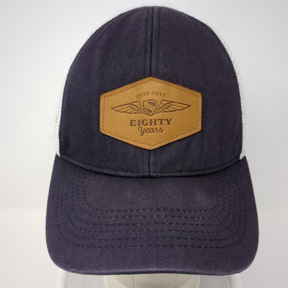 Aopa Eighty Years Patch Snapback Trucker Hat Blue… - image 2